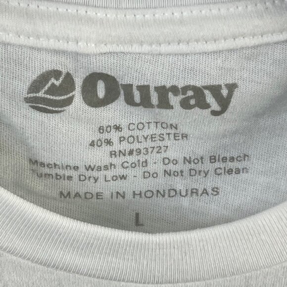 Ouray Clemson Tigers Large White Sueded T-Shirt 60% Cotton & Polyester Soft Feel - Picture 4 of 6